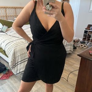 Black wrap dress